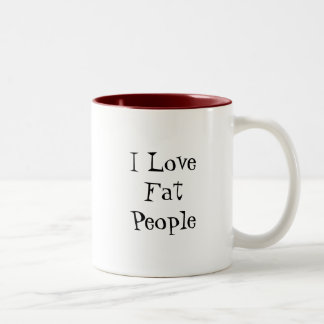 I Liebe-Fett-Leute! Zweifarbige Tasse