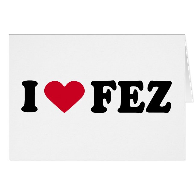 I LIEBE FEZ (Vorderseite (Horizontal))