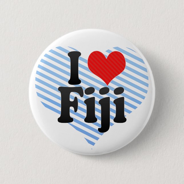 I Liebe Fidschi Button (Vorderseite)