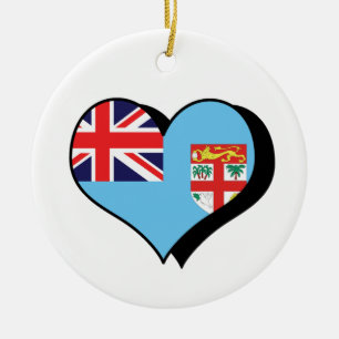 I Liebe Fidschi-Ornament Keramikornament