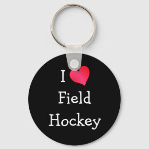 I Liebe Field Hockey Schlüsselanhänger