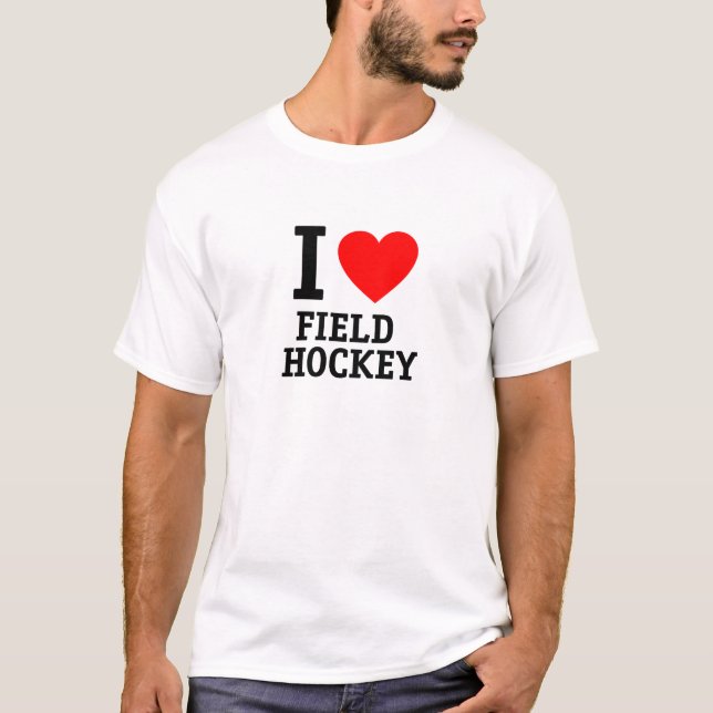 I Liebe Field Hockey T-Shirt (Vorderseite)