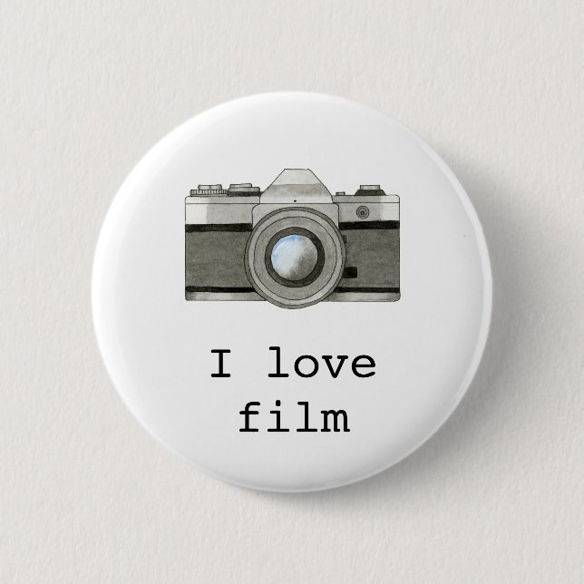 I Liebe Film Abzeichen Button (Vorderseite)
