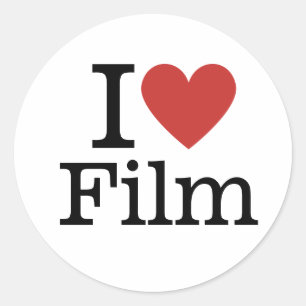 I ❤️ Liebe Film für Studenten/Fakultät CUSTOM Runder Aufkleber