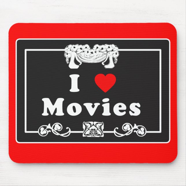 I Liebe-Filme mit stiller Film-Flair Mousepad (Vorne)
