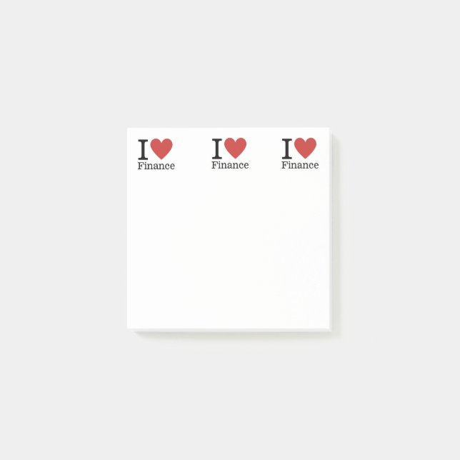 I ❤️ Liebe Finanzen - Finanzabteilung - Post-it Klebezettel (Vorderseite)
