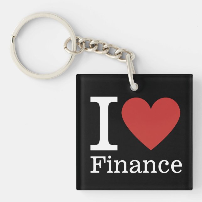 I ❤️ Liebe Finanzen - Finanzabteilung - Schlüssela Schlüsselanhänger (Vorderseite)