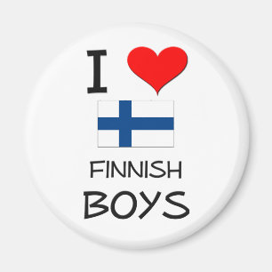 I Liebe-finnische Jungen Magnet