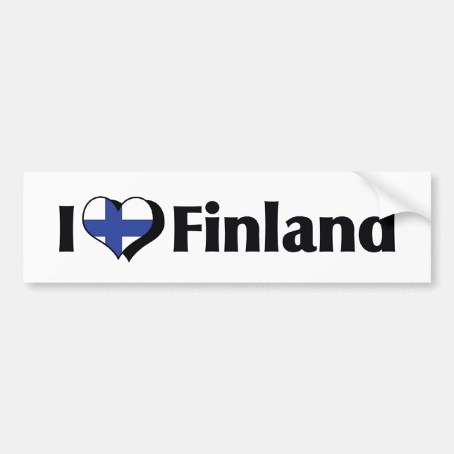 I Liebe Finnland Flagge Autoaufkleber (Vorne)
