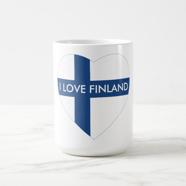 I LIEBE-FINNLAND-HERZ KAFFEETASSE (Mittel)