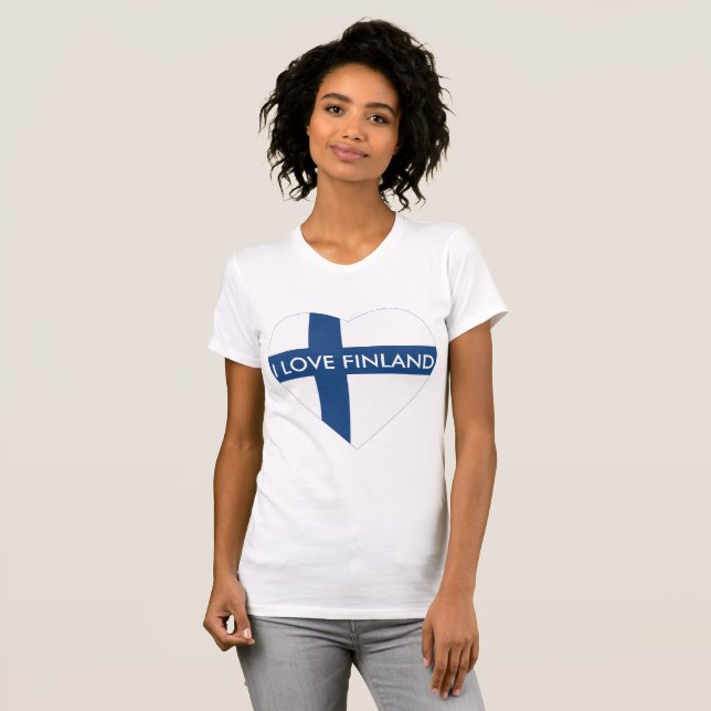 I LIEBE-FINNLAND-HERZ T-Shirt (Vorne ganz)