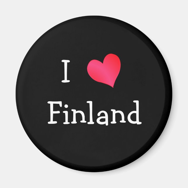 I Liebe Finnland Magnet (Vorne)