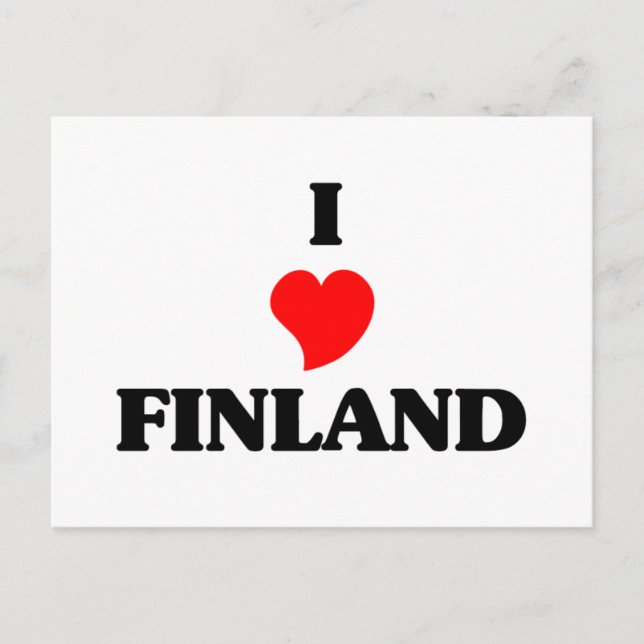 I Liebe Finnland Postkarte (Vorderseite)