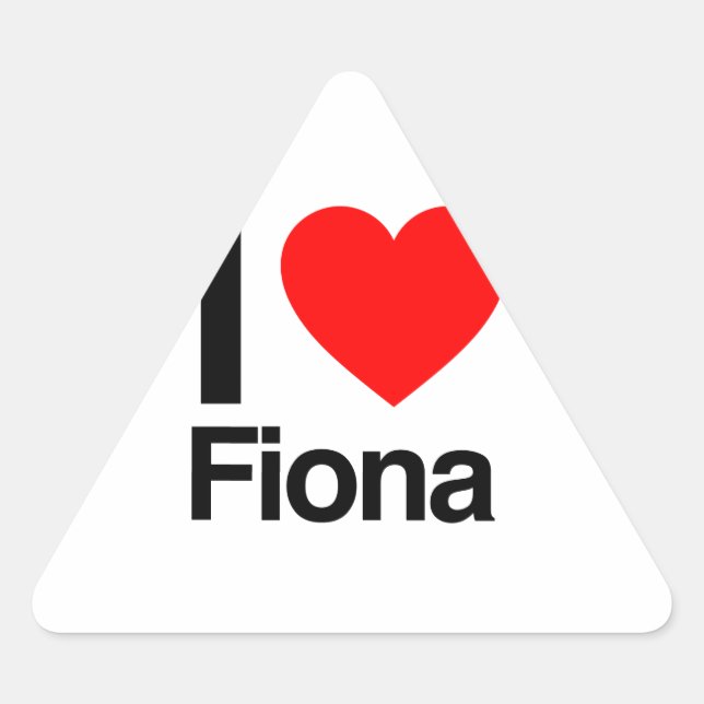 i Liebe fiona Dreieckiger Aufkleber (Vorderseite)