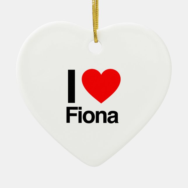 i Liebe fiona Keramik Ornament (Vorne)