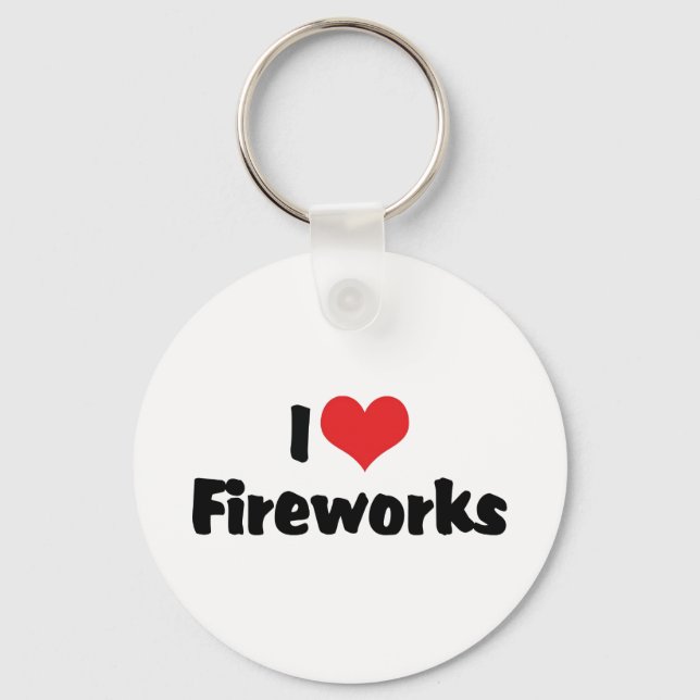 I Liebe Fireworks Schlüsselanhänger (Vorderseite)