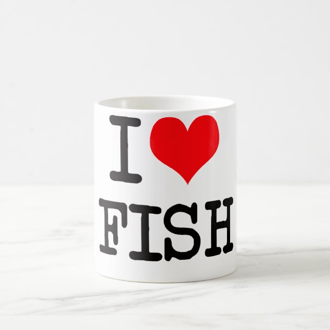 I Liebe-Fisch-Tasse Kaffeetasse (Mittel)