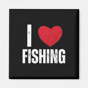I Liebe Fischerei Geschenke für Kinder Fischen Män Magnet