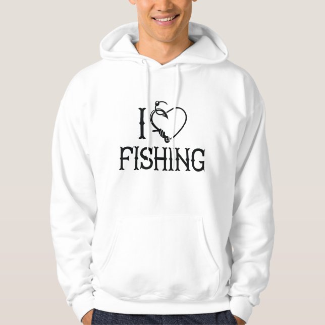 I Liebe Fischerei Hoodie (Vorderseite)
