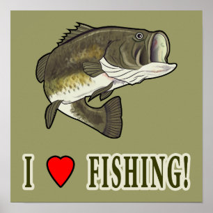 I Liebe Fischerei: Largemouth Bass Poster