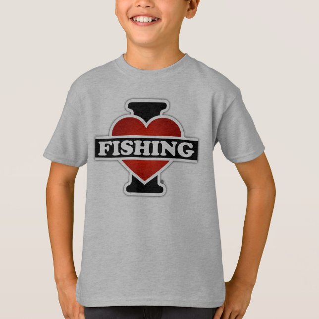 I Liebe-Fischerei T-Shirt (Vorderseite)