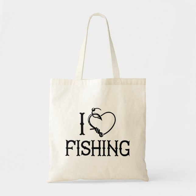 I Liebe Fischerei Tragetasche (Vorne)