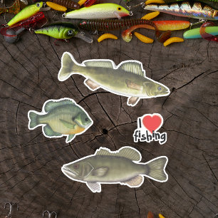 I Liebe Fischerei und Artenvielfalt Aufkleber