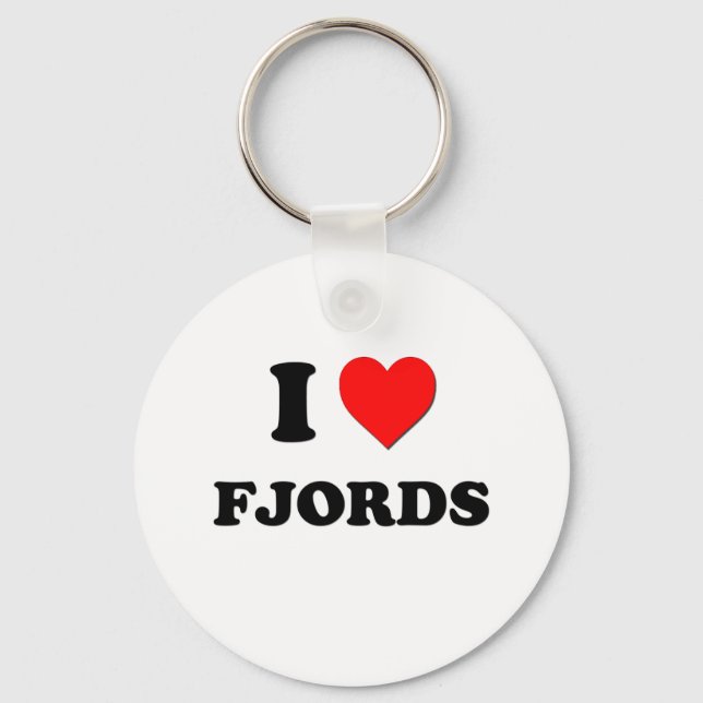 I Liebe Fjords Schlüsselanhänger (Vorderseite)
