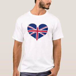 I Liebe Flagge Vereinigtes Königreich T-Shirt
