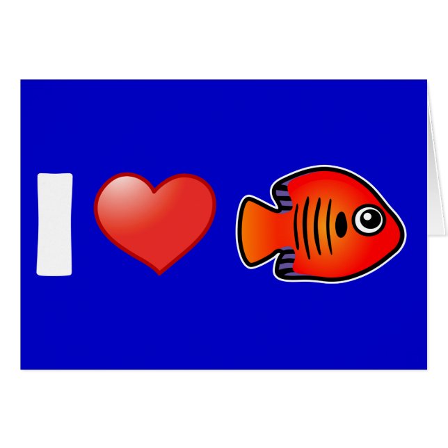 I Liebe Flame Angelfish (Vorderseite (Horizontal))