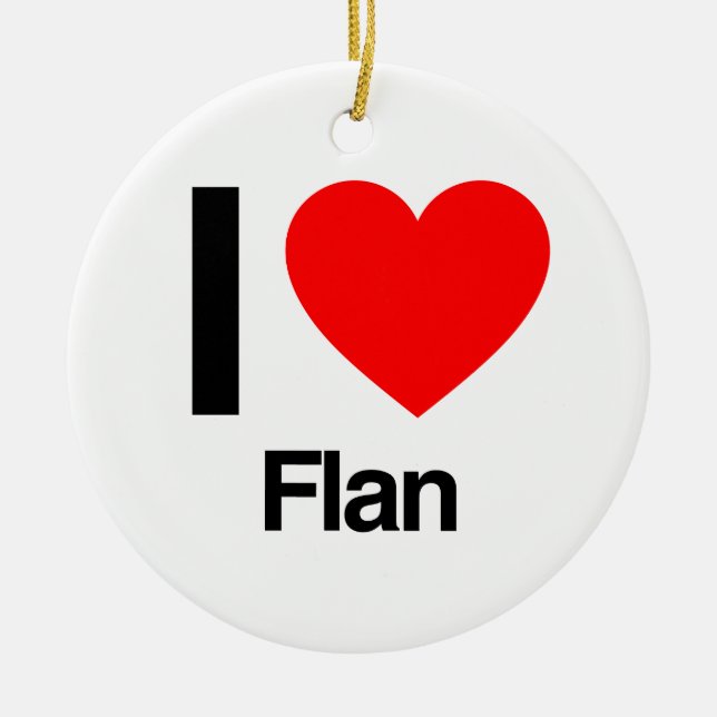 i Liebe flan Keramik Ornament (Vorne)