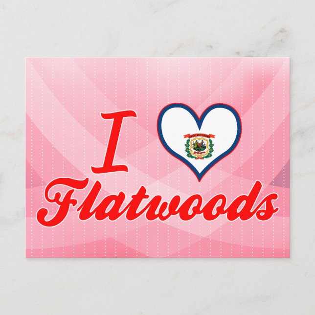 I Liebe Flatwood, West Virginia Postkarte (Vorderseite)