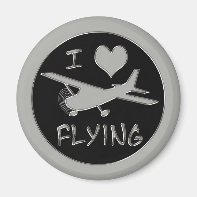 I Liebe Fliegen Magnet (Vorne)