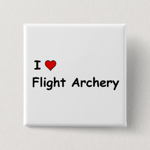I Liebe Flight Bogenschießen Button