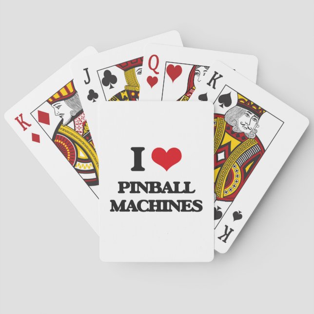 I Liebe-Flipperautomat-Maschinen Spielkarten (Rückseite)