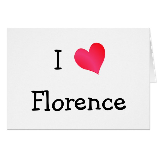 I Liebe Florence (Vorderseite (Horizontal))