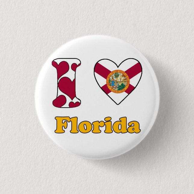 I Liebe Florida Button (Vorderseite)