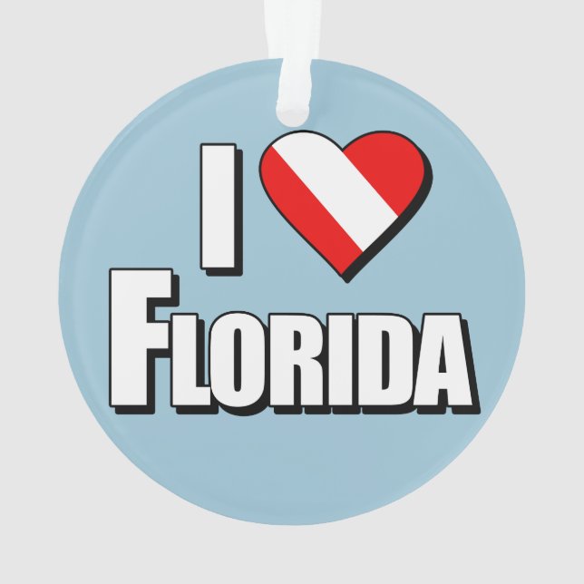 I Liebe Florida Diving Ornament (Rückseite)