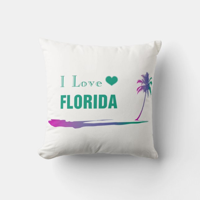 I Liebe Florida farbenfroh grün Kissen (Vorderseite)