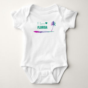 I Liebe Florida farbiger grüner Baby Bodysuit Strampler