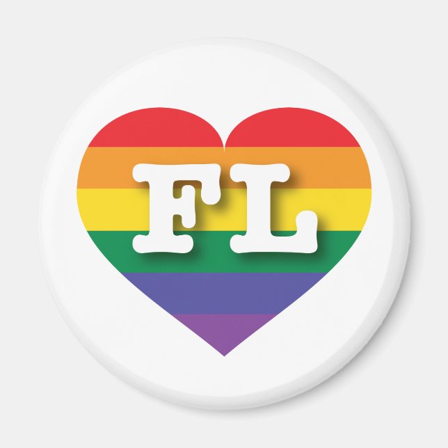 I Liebe Florida Gay Pride Magnet (Vorne)