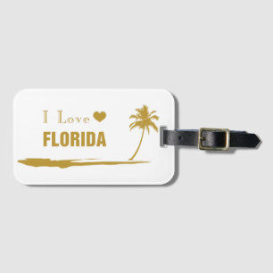 I Liebe Florida Gold Gepäckanhänger