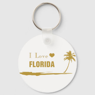 I Liebe Florida Gold Schlüsselanhänger