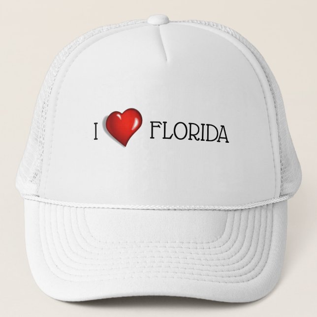 I Liebe Florida hat Truckerkappe (Vorderseite)