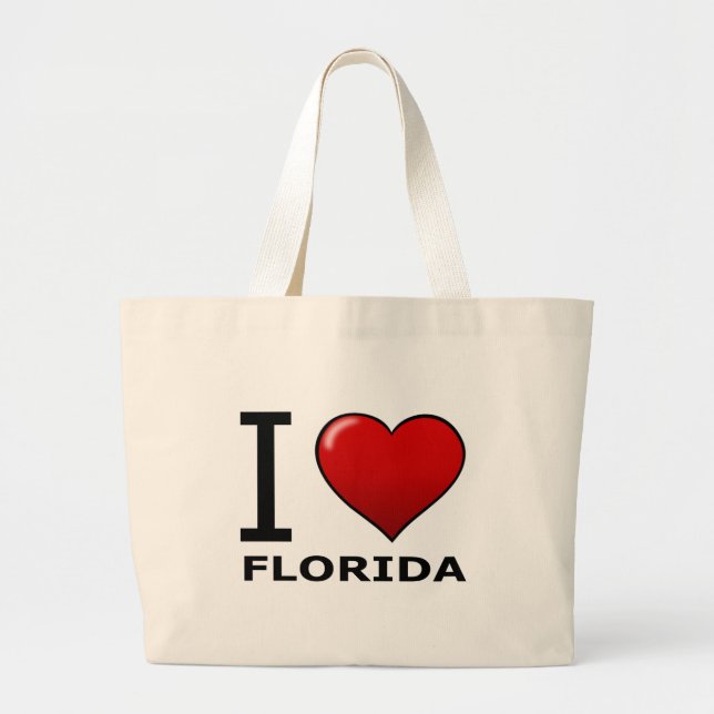 I LIEBE FLORIDA JUMBO STOFFBEUTEL (Vorne)