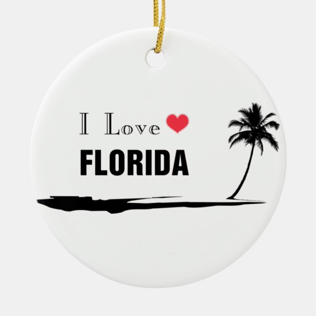 I Liebe Florida Keramik Ornament (Vorne)