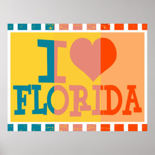 I Liebe Florida - Popkunst Poster
