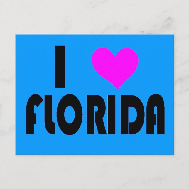 I Liebe Florida Postkarte (Vorderseite)