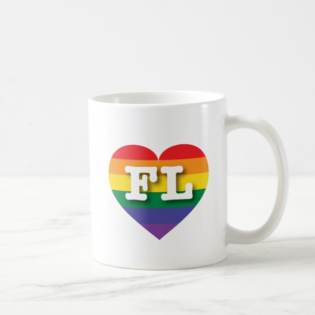 I Liebe Florida Rainbow Heart Kaffeetasse (Rechts)