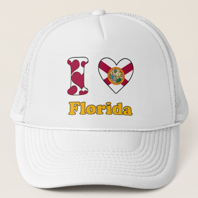 I Liebe Florida Truckerkappe (Vorderseite)